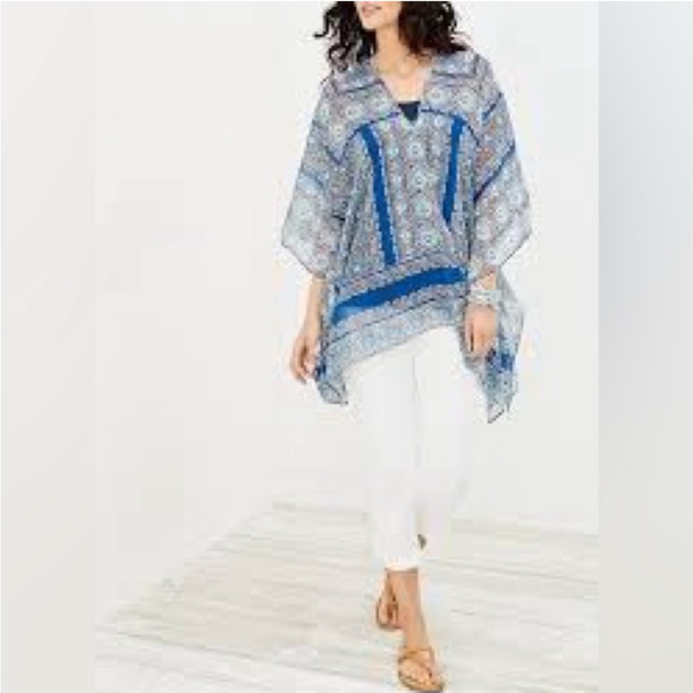 J. Jill Paisley Boho Poncho OSFA
